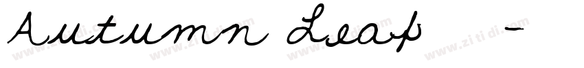 Autumn Leaf字体下载字体转换